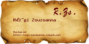 Régi Zsuzsanna névjegykártya